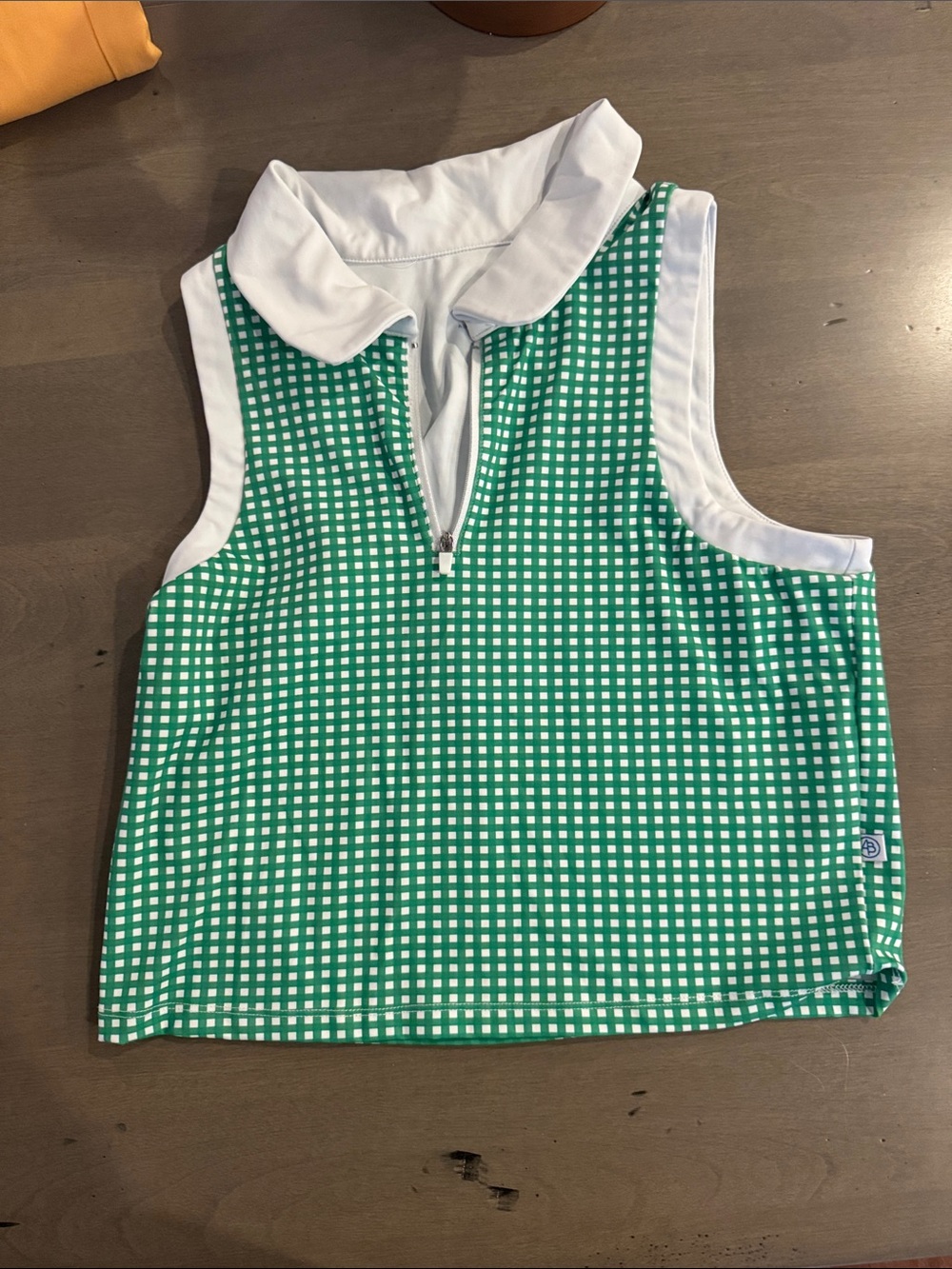 Addison Bay Smooth Sport Founders Tank Palm Gingham Size Small